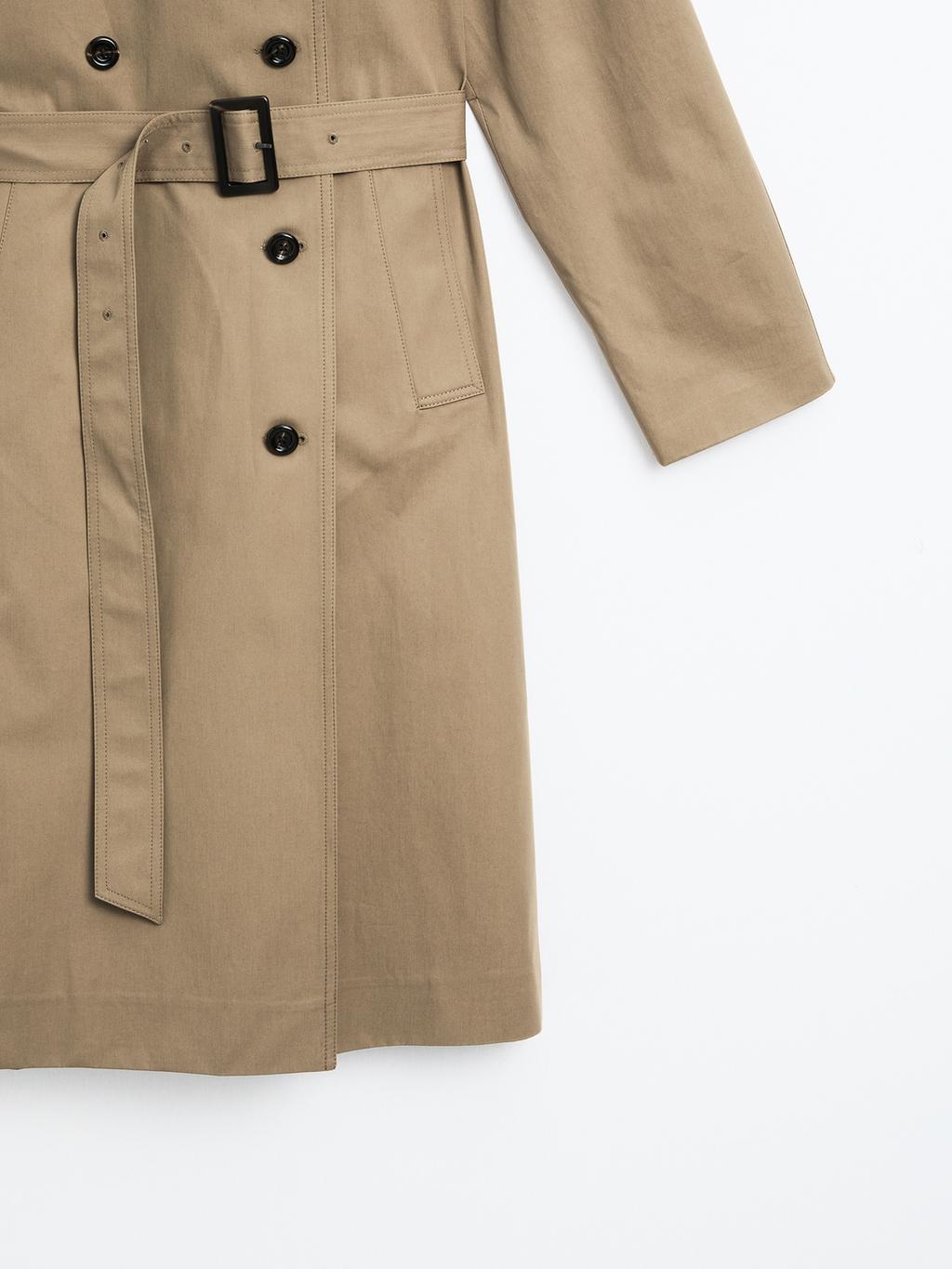 100% cotton water-repellent trench coat