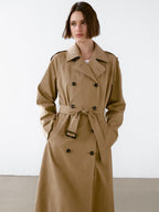 100% cotton water-repellent trench coat