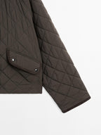 Short water-repellent jacket with corduroy detail