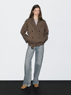 Short trench coat with belt detail