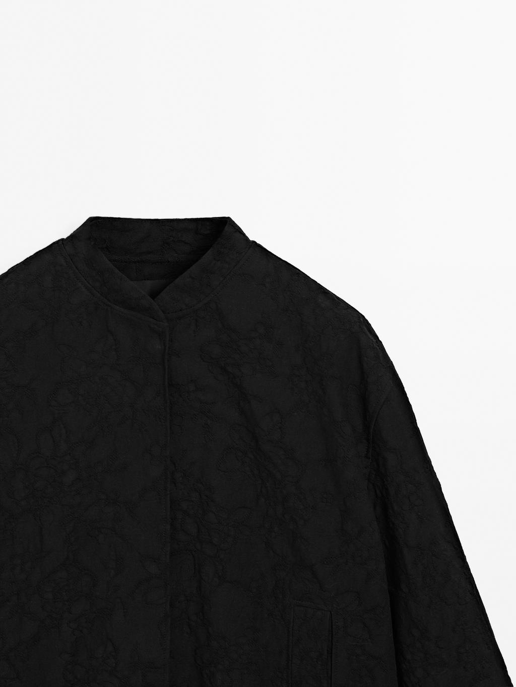 100% cotton oversize bomber jacket