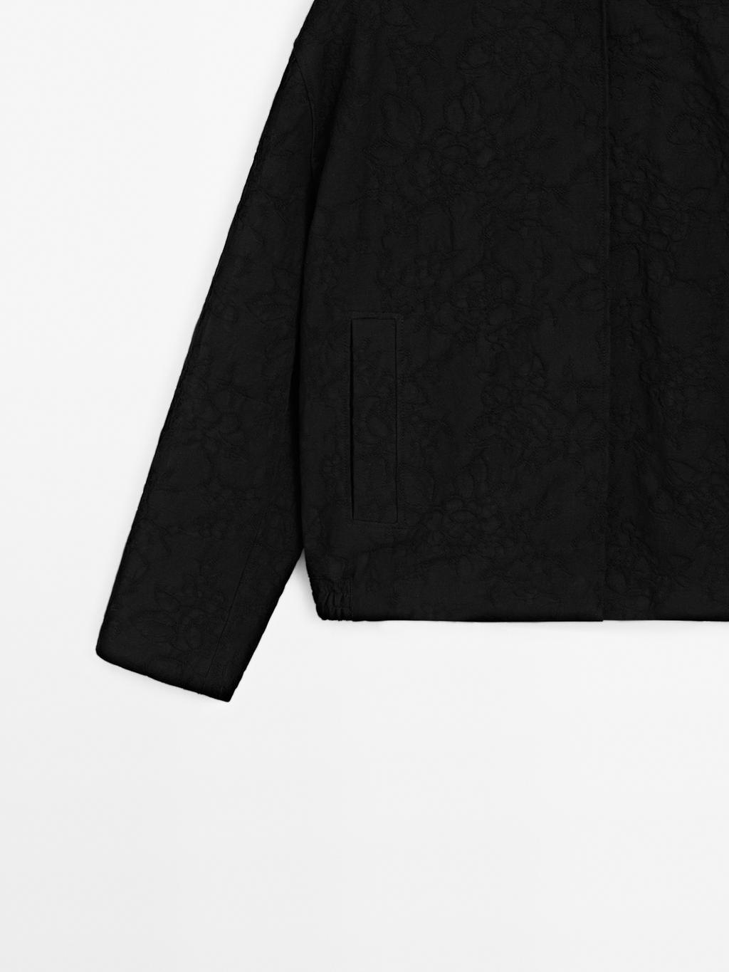 100% cotton oversize bomber jacket