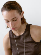 Round neck top with shimmery detail