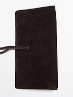 Split leather handbag