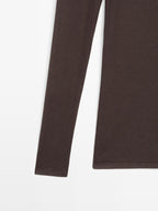 100% cotton semi-sheer T-shirt with collar detail