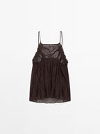 Open back halter top