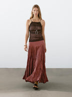 Open back halter top