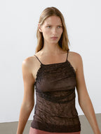 Open back halter top