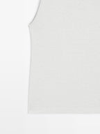 Knit halterneck top with metallic finish