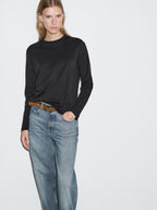 100% cotton interlock long sleeve T-shirt