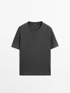 100% cotton interlock crew neck T-shirt