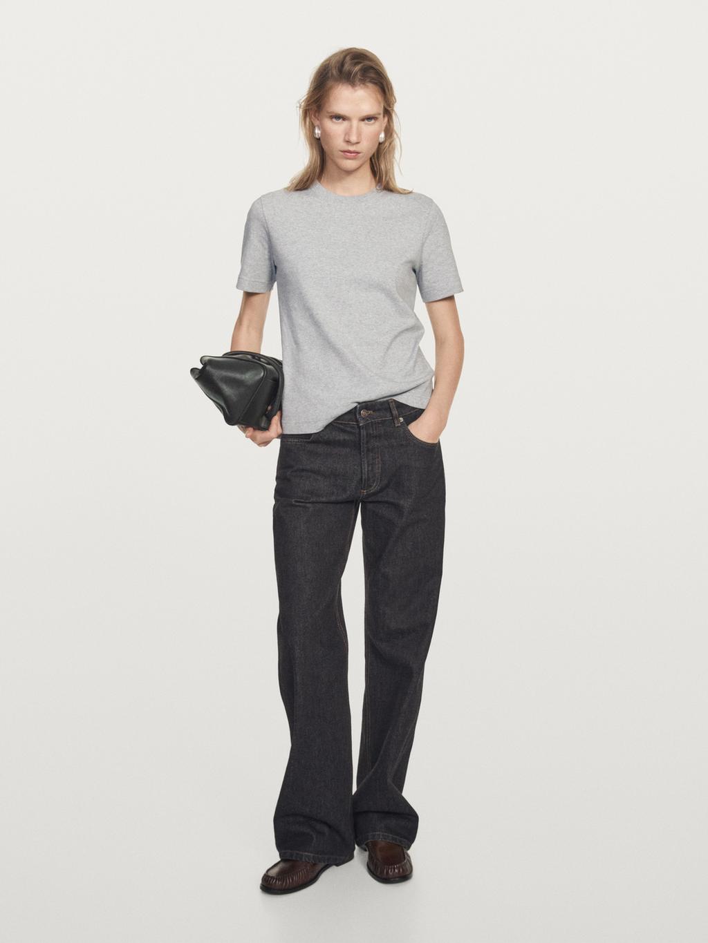 100% cotton interlock crew neck T-shirt