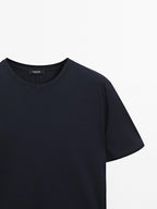 Short-sleeve T-shirt with back seam detail