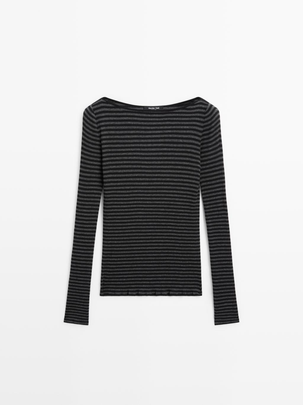 Striped long sleeve T-shirt