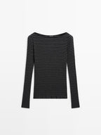 Striped long sleeve T-shirt