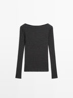 Striped long sleeve T-shirt