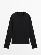 100% cotton interlock long sleeve T-shirt