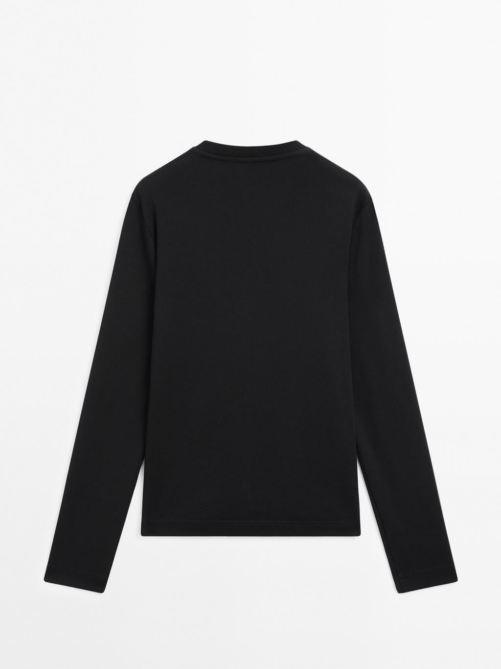 100% cotton interlock long sleeve T-shirt