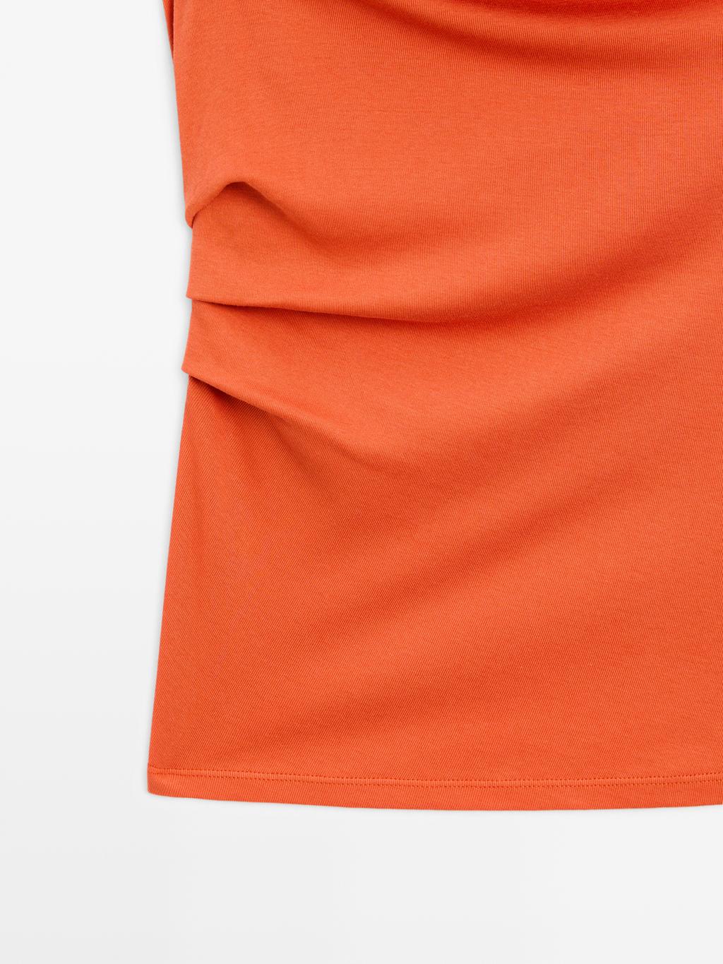 Draped top with knot detail