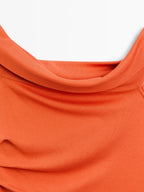 Draped top with knot detail