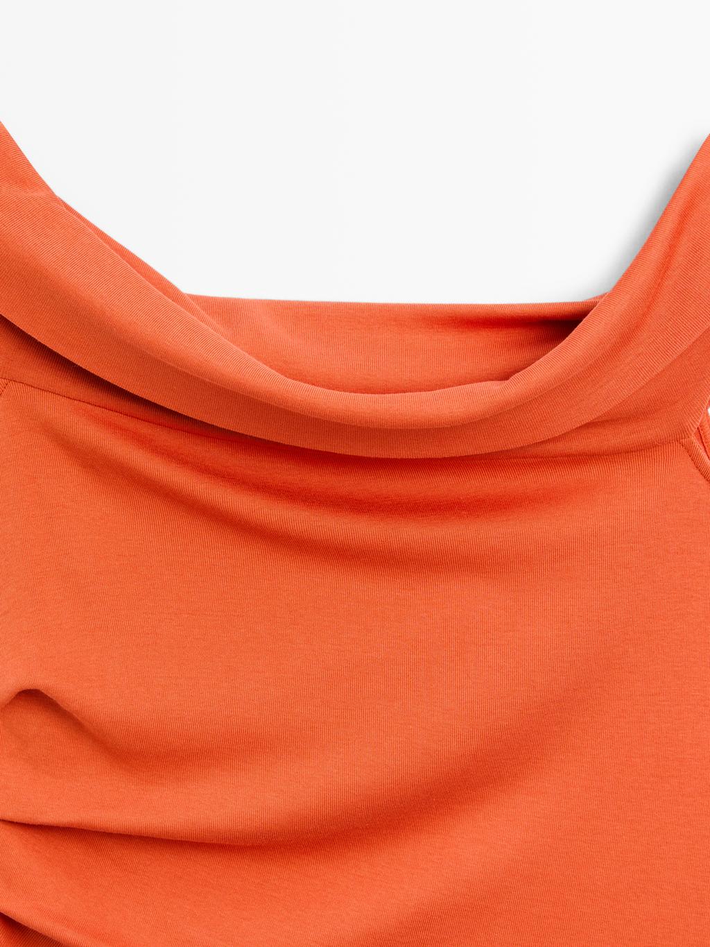 Draped top with knot detail