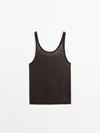 100% cotton double-strap top