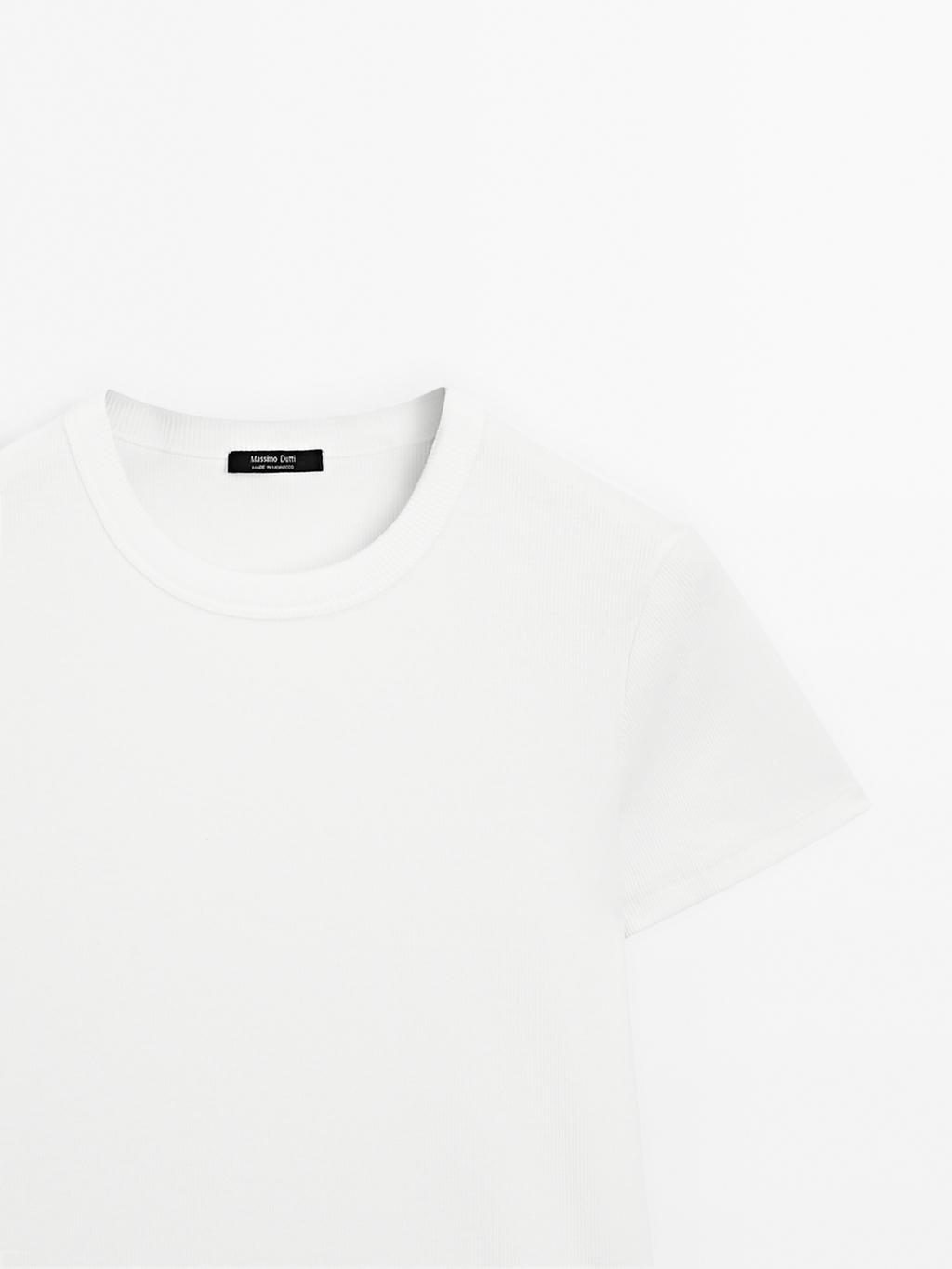 Ribbed heavy weight short sleeve T-shirt