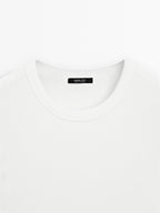 Ribbed heavy weight short sleeve T-shirt