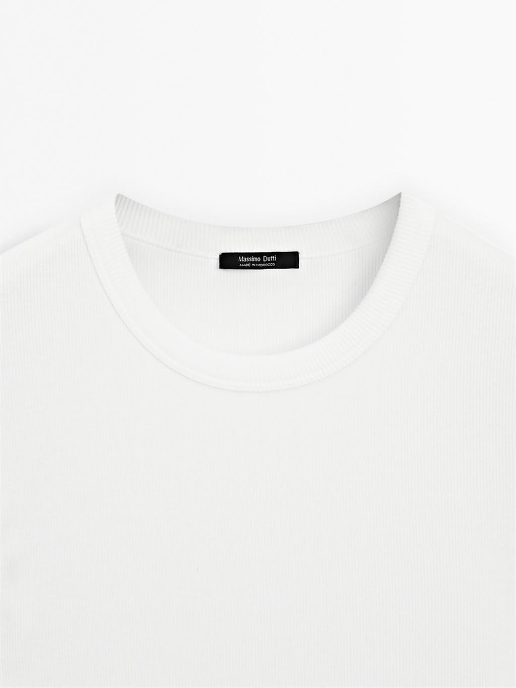 Ribbed heavy weight short sleeve T-shirt