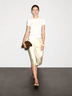 Ribbed heavy weight short sleeve T-shirt