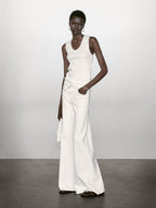 Heavy weight ribbed round neck top