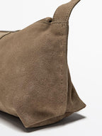 Split suede leather mini crossbody bag