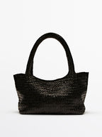 Medium braided nappa leather tote bag