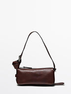 Small nappa leather bag with buckle