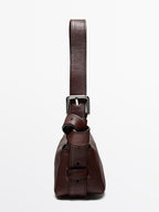 Small nappa leather bag with buckle