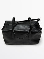 Nappa leather satchel bag
