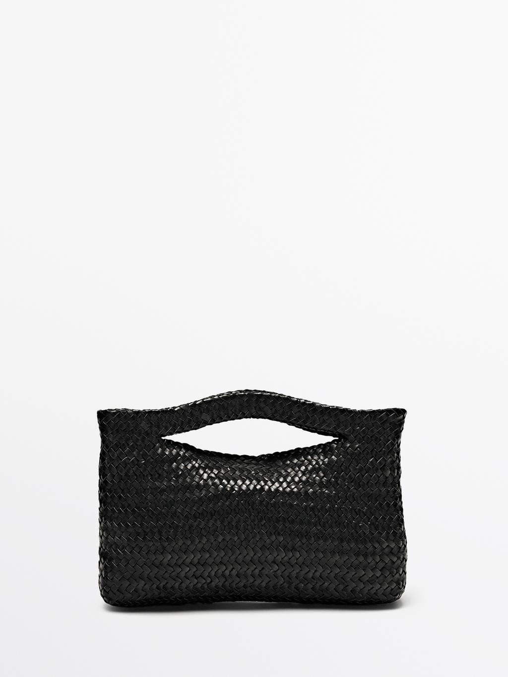 Woven nappa leather mini bag