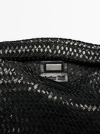 Woven nappa leather mini bag