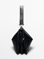 Large nappa leather bag with compartments