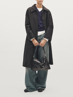 Large nappa leather bag with compartments