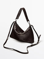 Small nappa leather bag with compartments