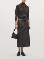 Small nappa leather bag with compartments