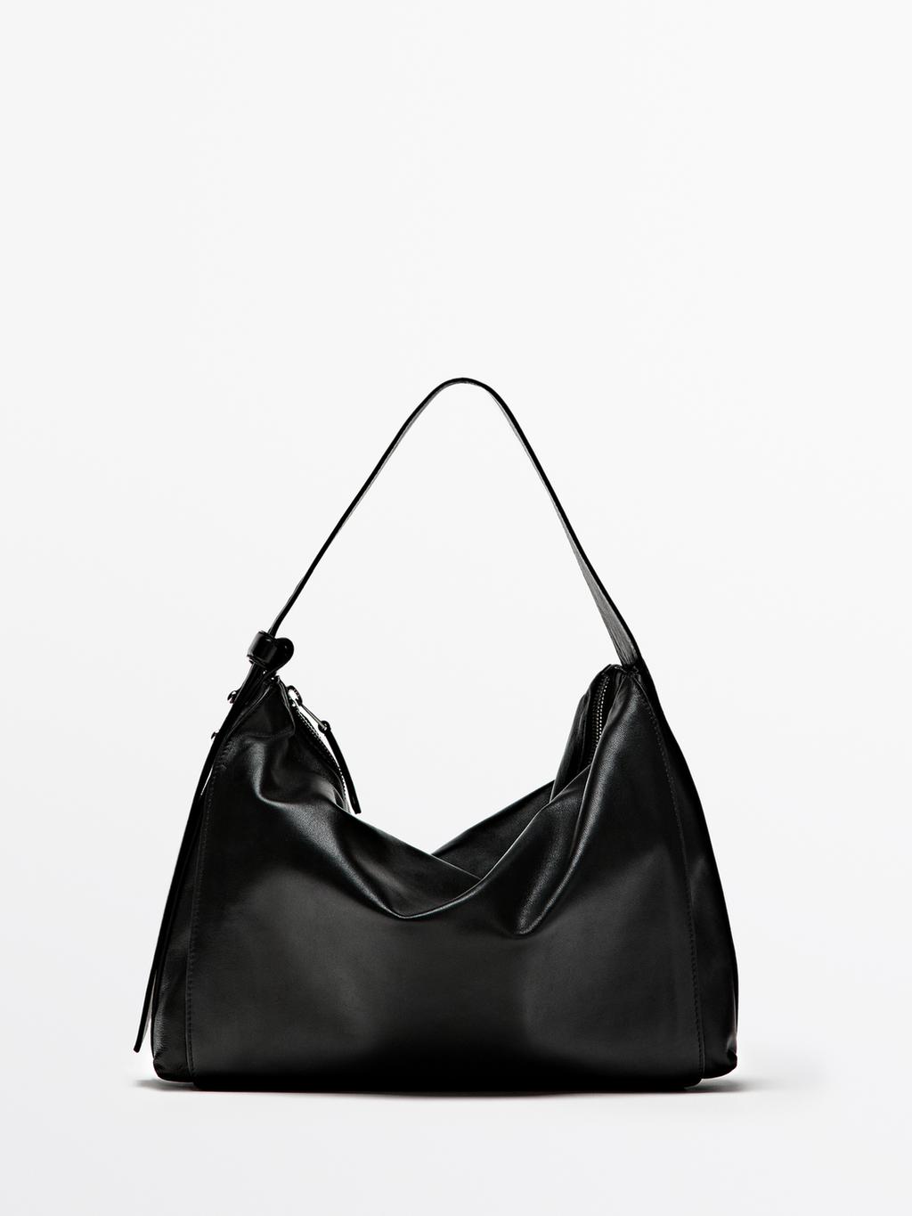 Nappa leather shoulder bag