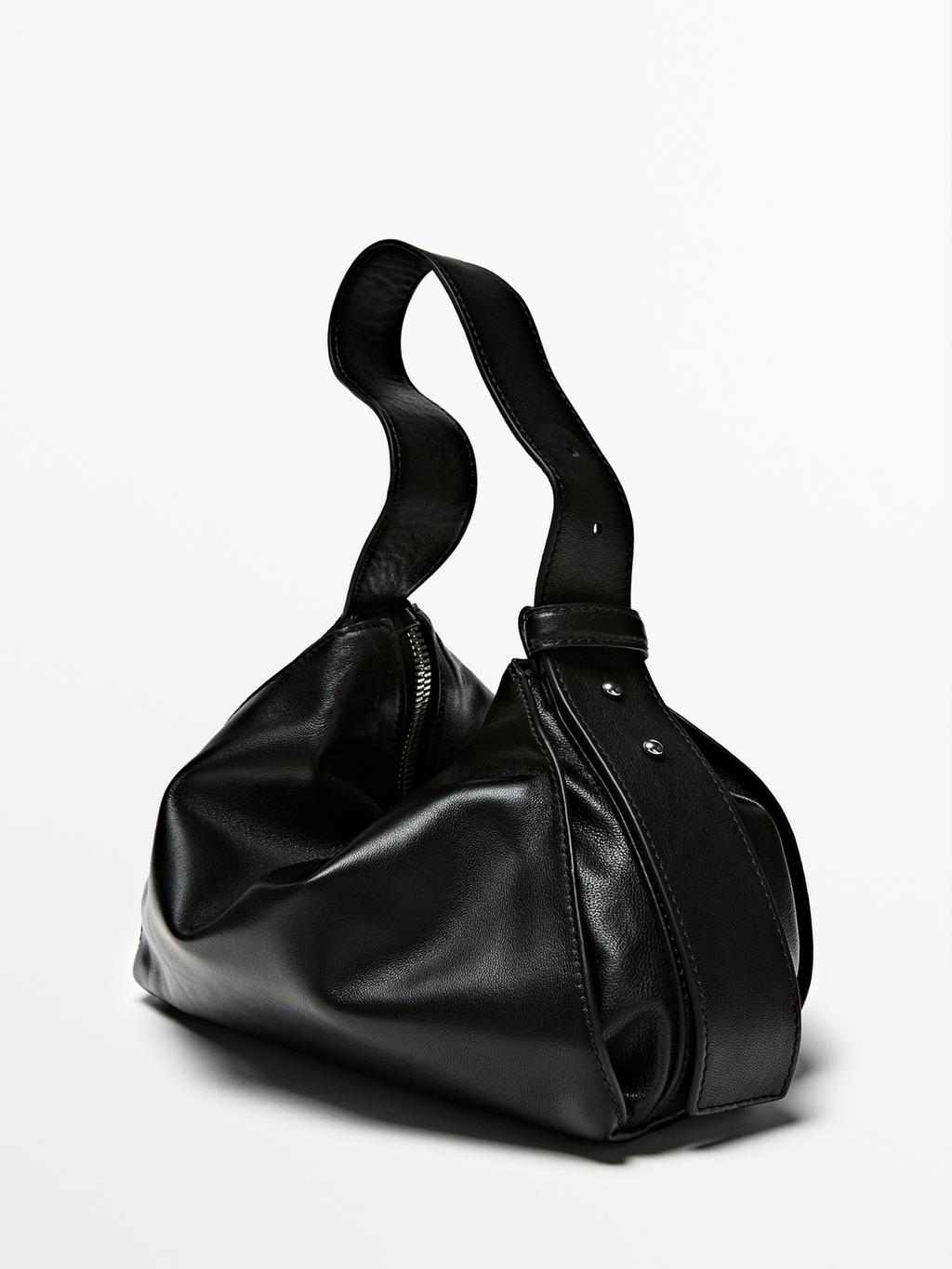 Small nappa leather shoulder bag