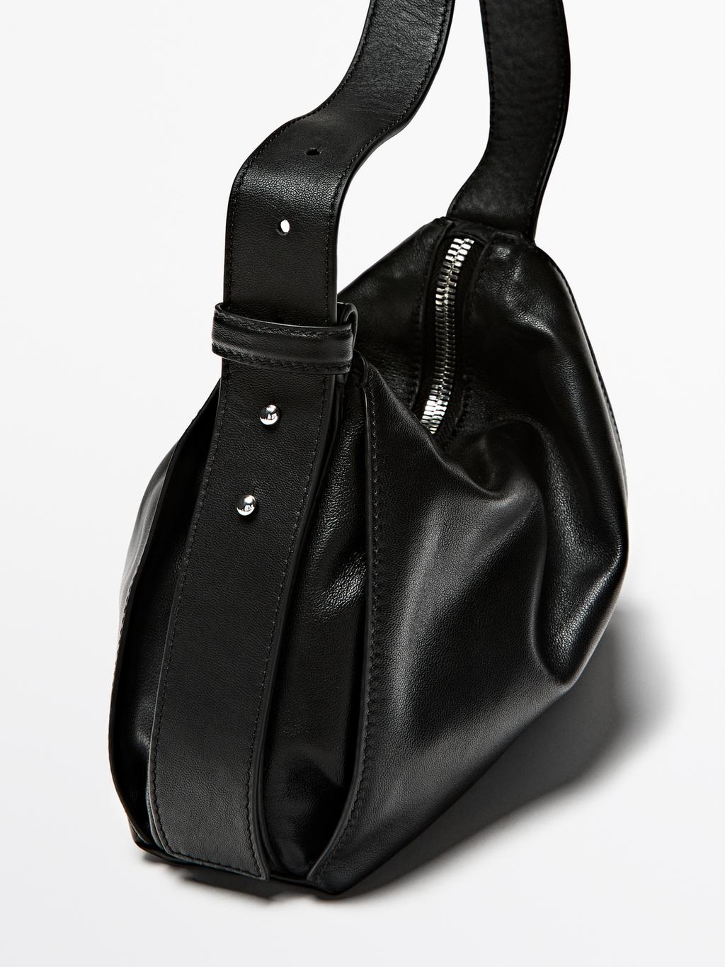 Small nappa leather shoulder bag