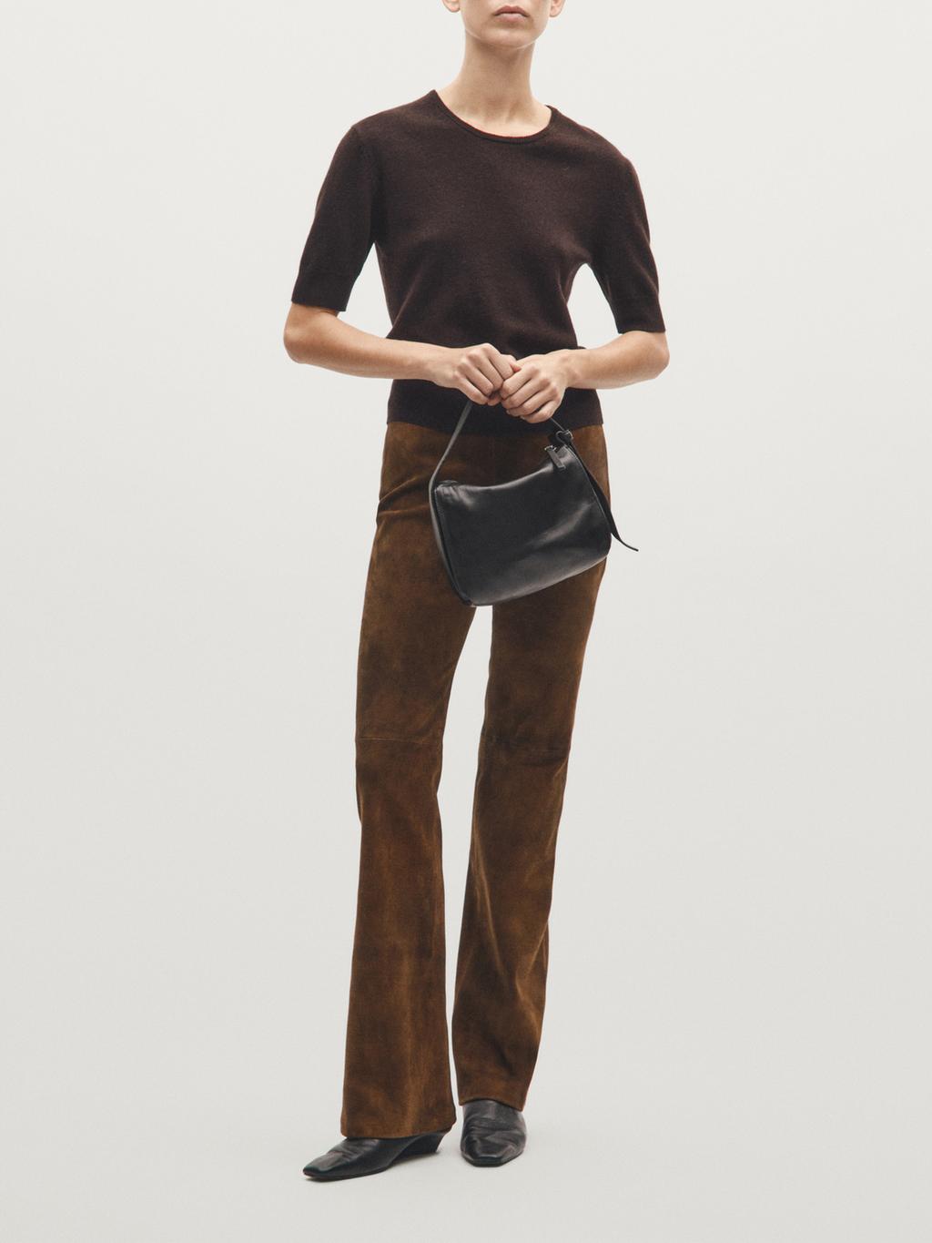 Small nappa leather shoulder bag