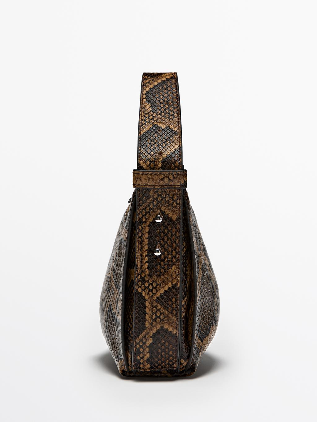 Small animal print shoulder bag