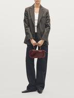 Small woven nappa leather satchel bag