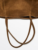 Medium split suede leather bag