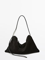 Small split suede leather bag
